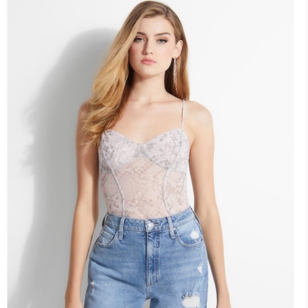 Guess Ive Printed Mesh Bodysuit